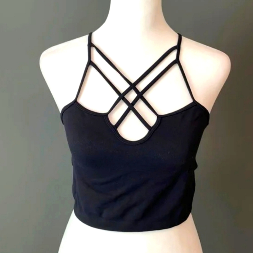 Strappy Cropped Tank Top by Tokyo Darling